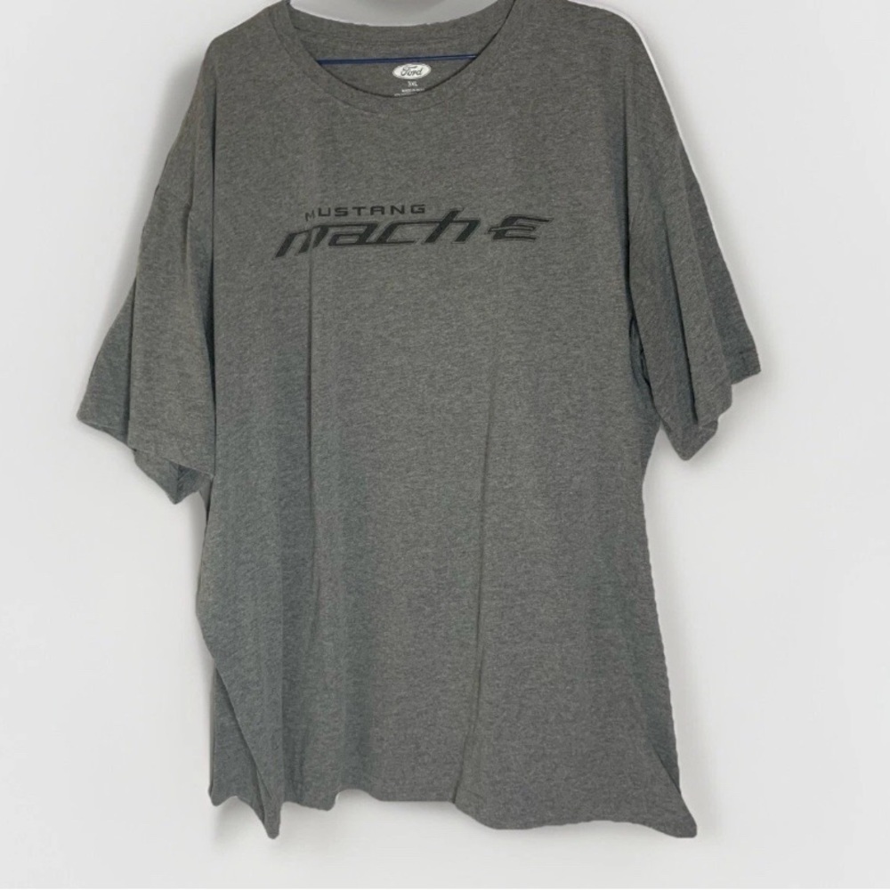 Ford Mustang Mach E T-shirt Tee Gray Ford Licensed OEM Adult 3XL Summer‎ Relaxed